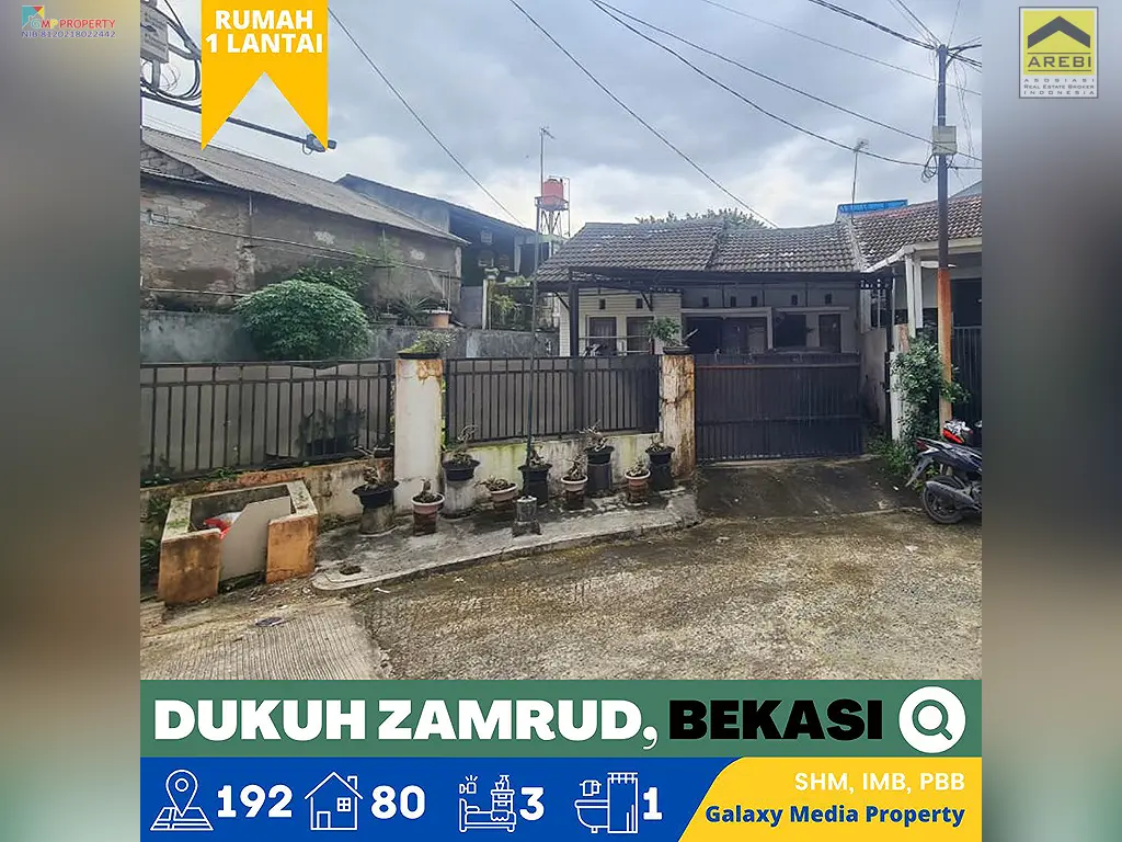 Rumah dijual Super Luas, Dukuh Zamrud, Kota Bekasi 12 menit Tol Grand Wisata
