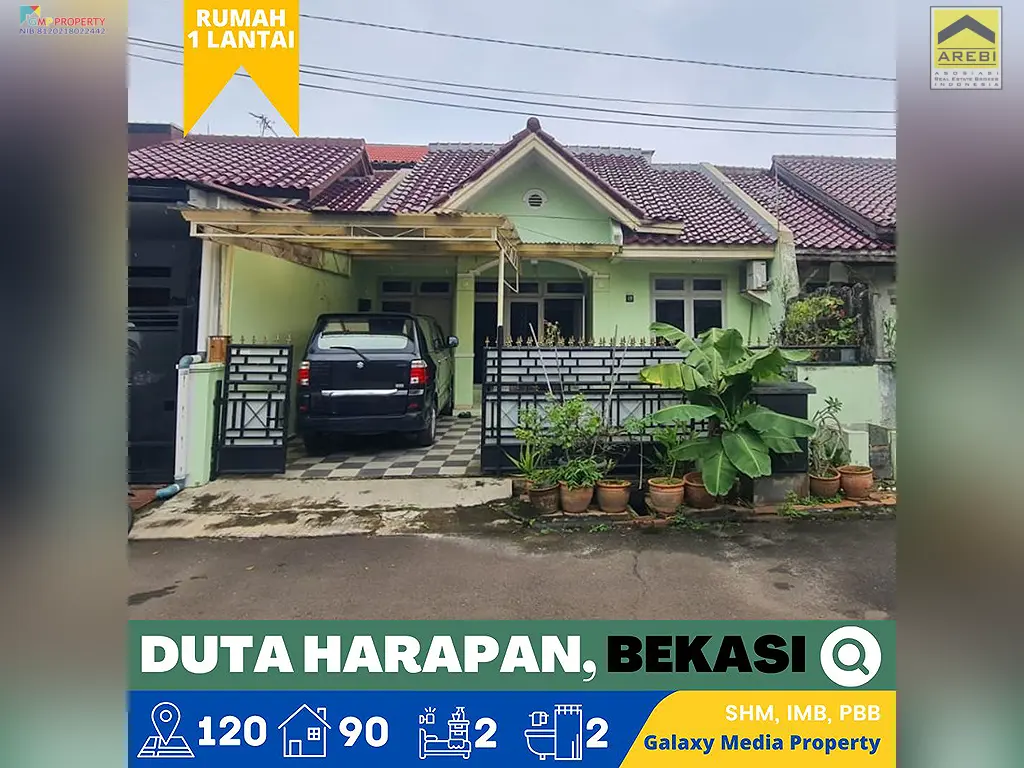 Rumah dijual Siap Huni, Luas, Duta Harapan, 5 Menit Stasiun Bekasi